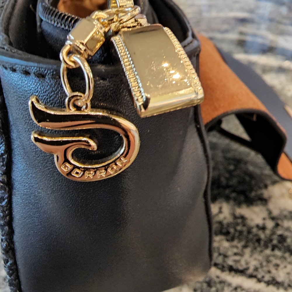 New Gorran Leather Crossbody or Handheld Bag Mini Weaved Front Classic - Picture 5 of 12
